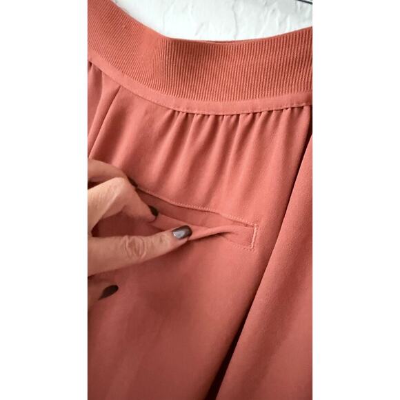 Spanx Women's Carefree Crepe Trousers High Rise Straight Leg Lightweight Orange - Picture 8 of 13